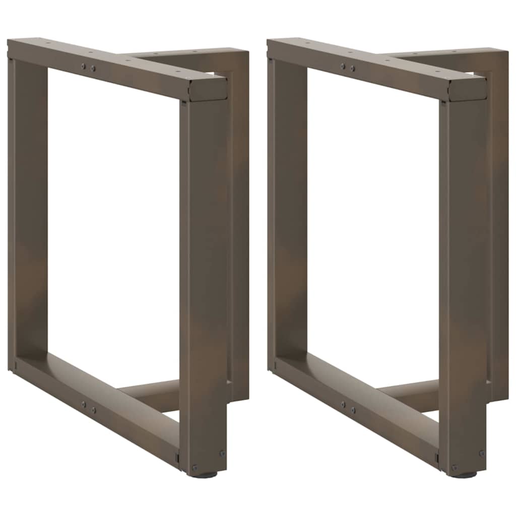 Pieds de table à manger en T, 2 pièces, noir, 80 x 35 x (72-73) cm, acier - XIOS
