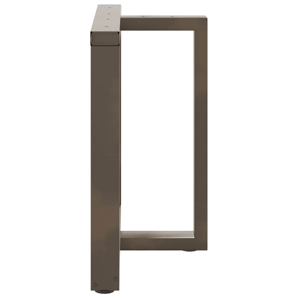 Pieds de table à manger en T, 2 pièces, noir, 80 x 35 x (72-73) cm, acier - XIOS