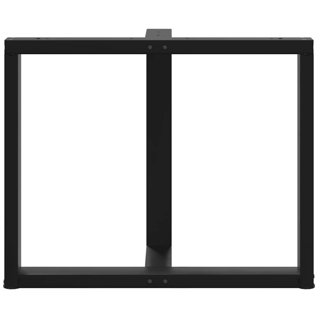 Pieds de table à manger en T 2 pièces Noir 90x35x(72-73) cm Acier - XIOS