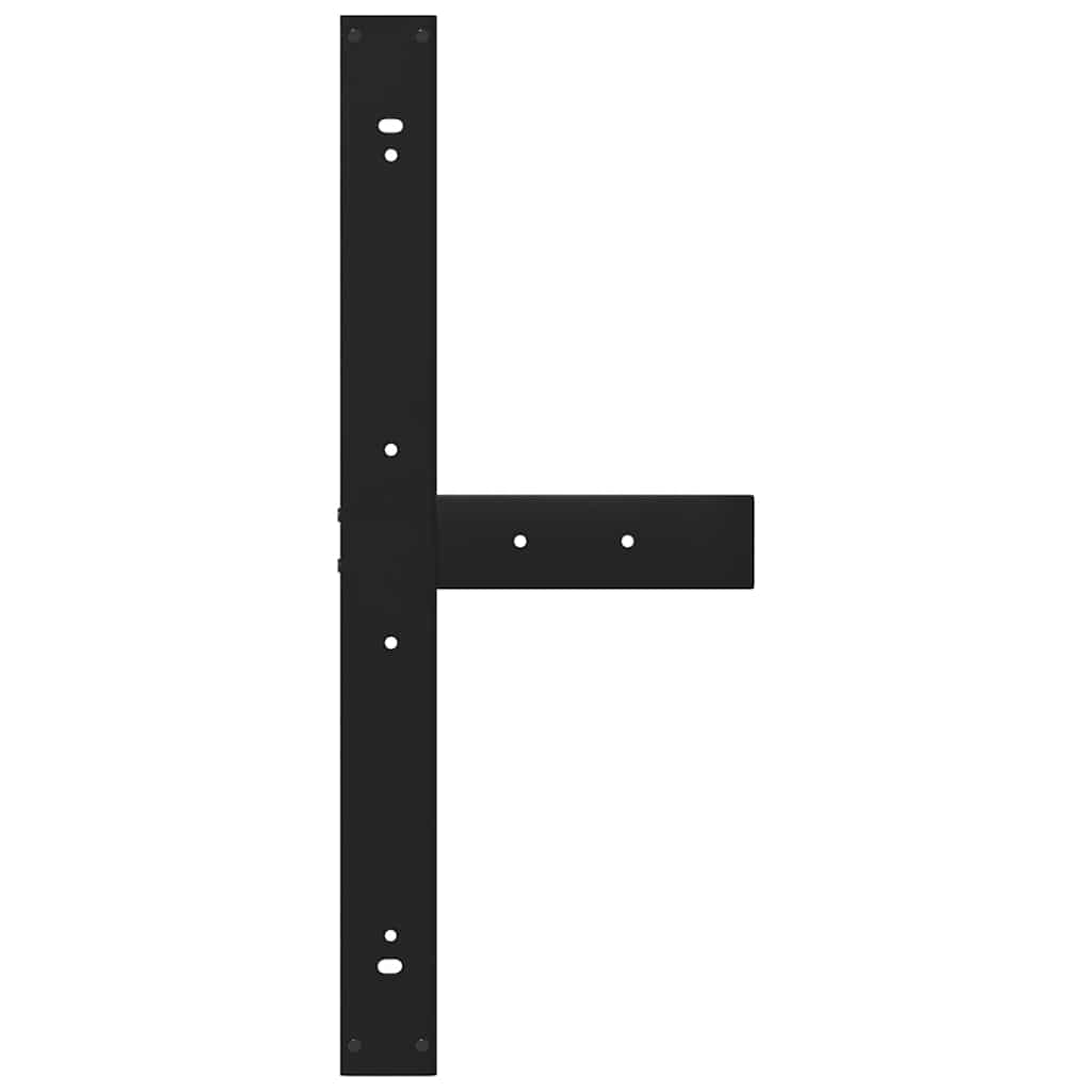 Pieds de table à manger en T 2 pièces Noir 90x35x(72-73) cm Acier - XIOS