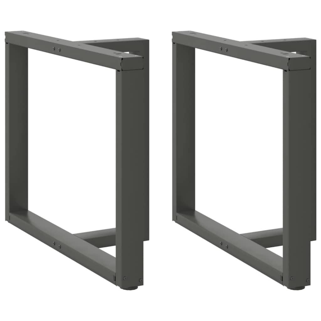 Pieds de table à manger en T 2 pièces Anthracite 90x35x(72-73) cm Acier - XIOS