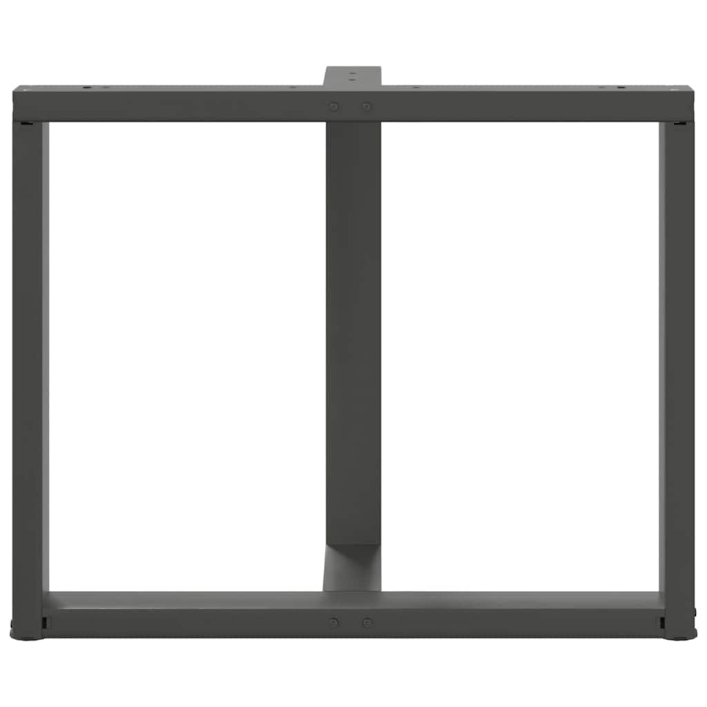 Pieds de table à manger en T 2 pièces Anthracite 90x35x(72-73) cm Acier - XIOS