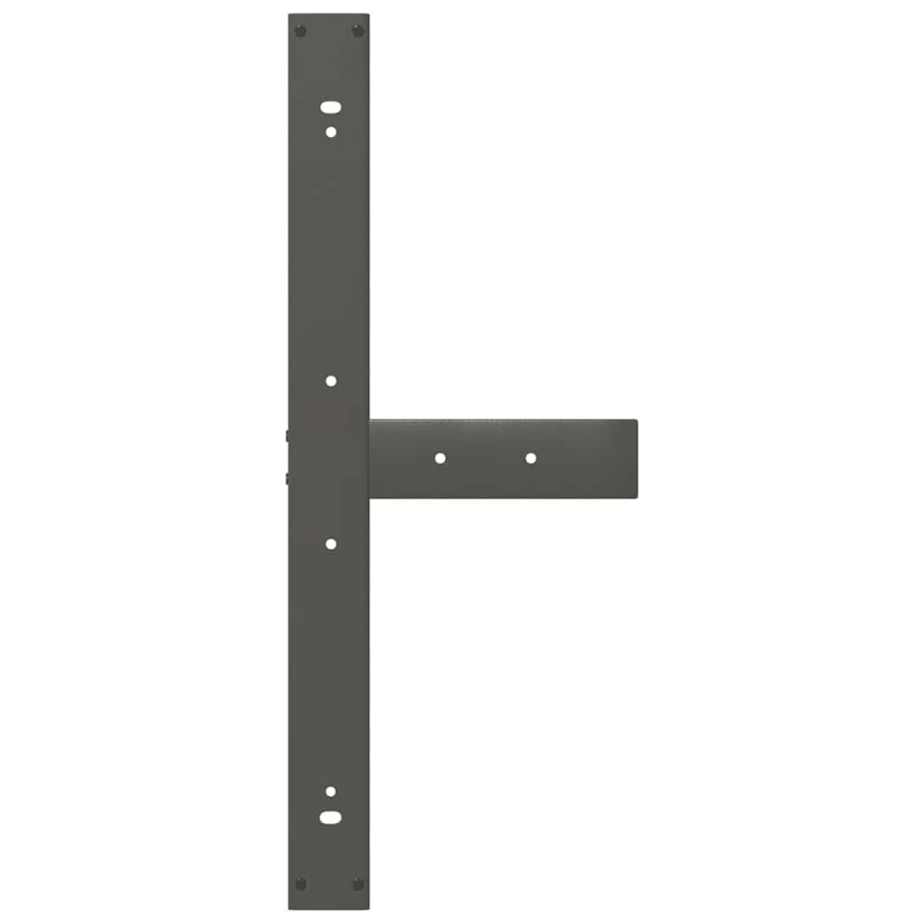 Pieds de table à manger en T 2 pièces Anthracite 90x35x(72-73) cm Acier - XIOS