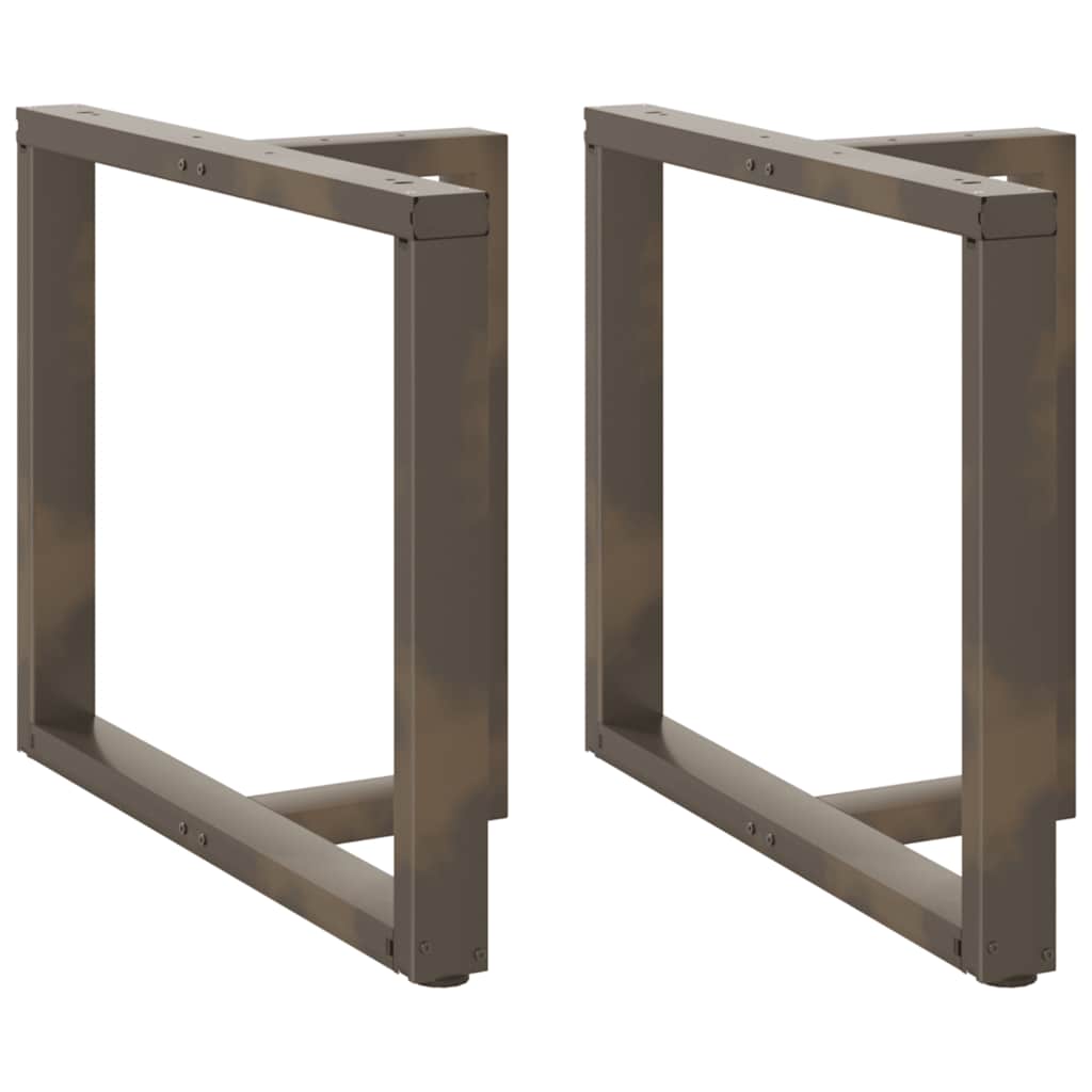 Pieds de table à manger en T 2 pièces Noir 90x35x(72-73) cm Acier - XIOS