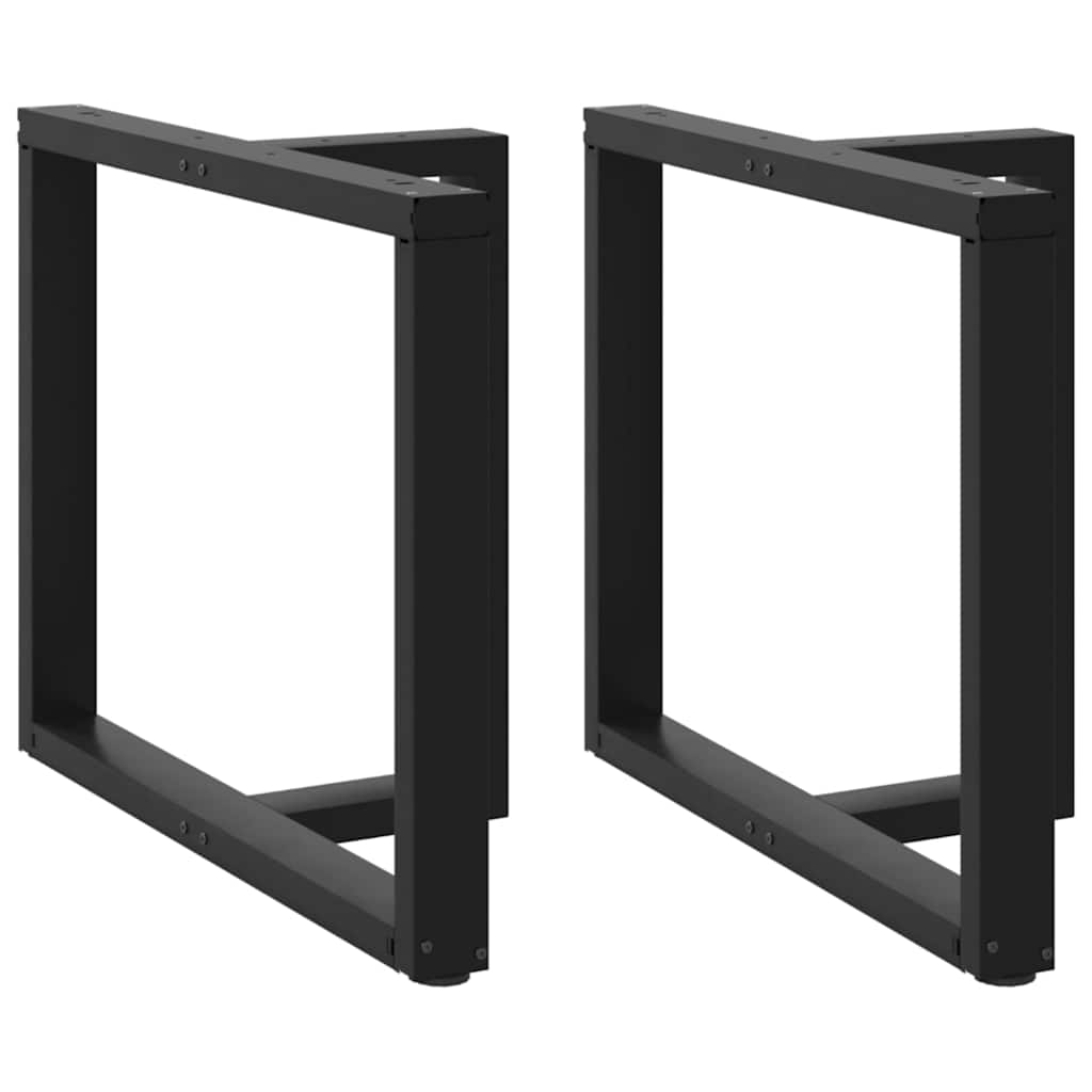 Pieds de table à manger en T, 2 pièces, noir, 100 x 35 x (72-73) cm, acier - XIOS