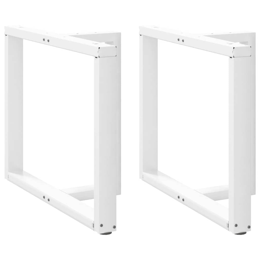 Pieds de table à manger en T, 2 pièces, blanc, 100 x 35 x (72-73) cm, acier - XIOS