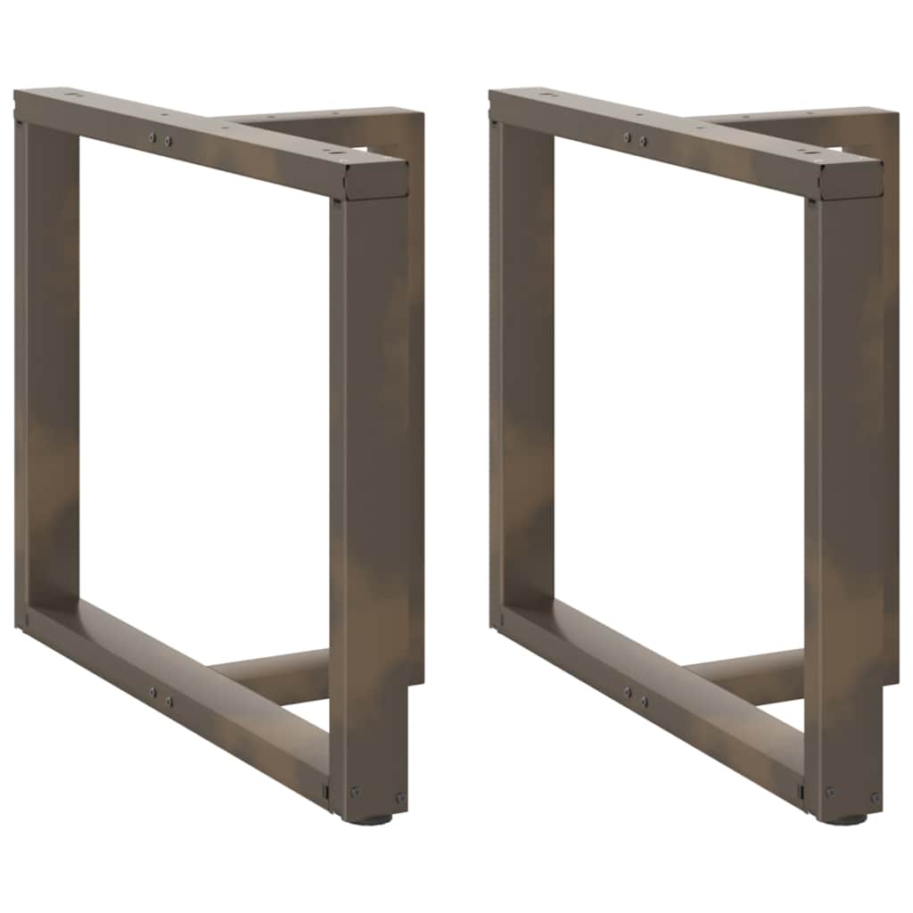 Pieds de table à manger en T, 2 pièces, noir, 100 x 35 x (72-73) cm, acier - XIOS