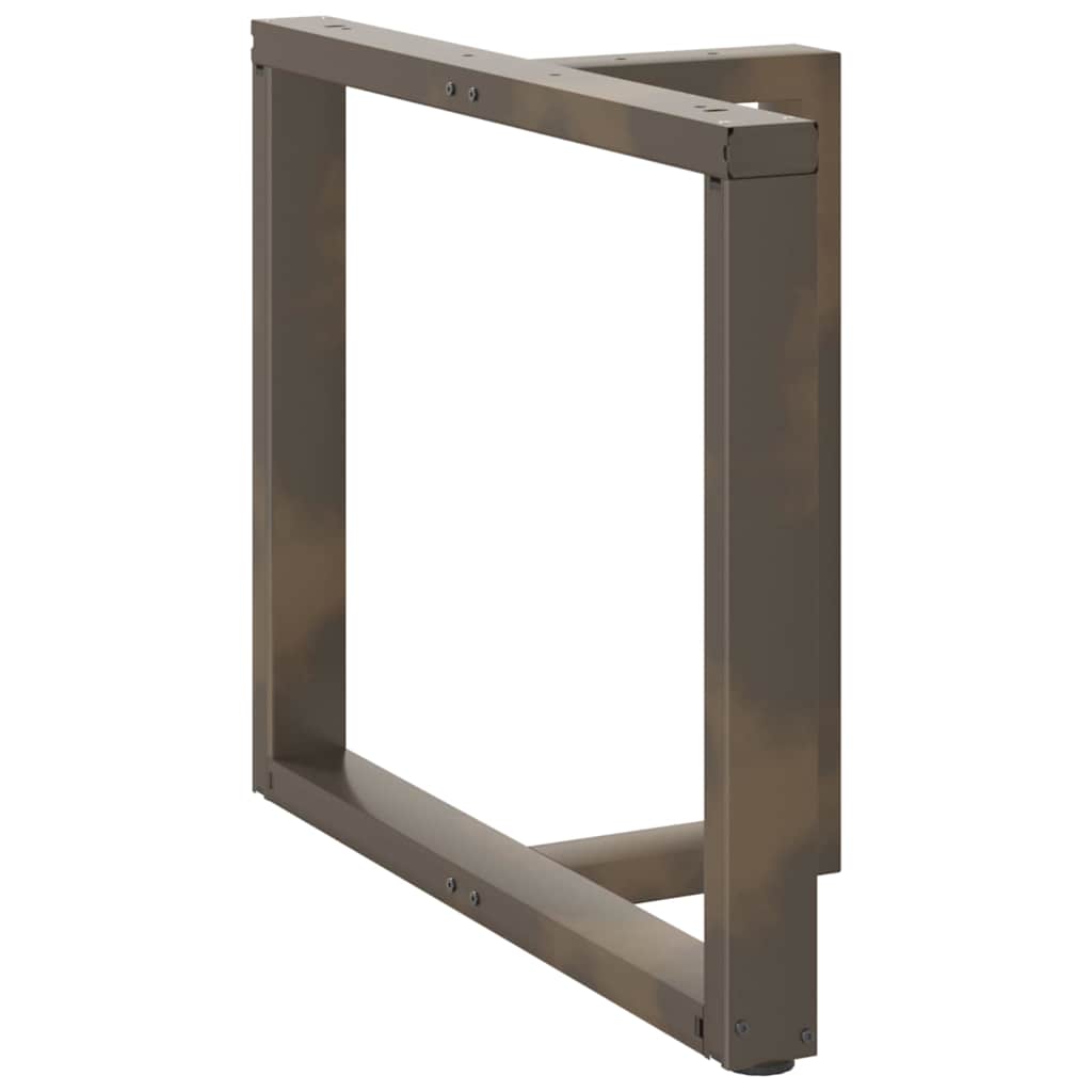 Pieds de table à manger en T, 2 pièces, noir, 100 x 35 x (72-73) cm, acier - XIOS
