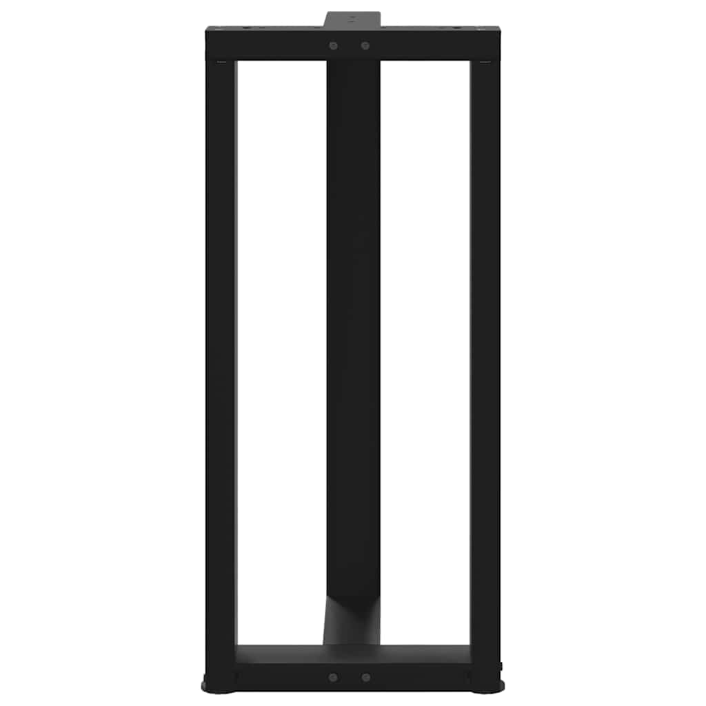 Pieds de table de bar en forme de T, 2 pièces, noir, 40 x 35 x (90-91) cm, acier - XIOS