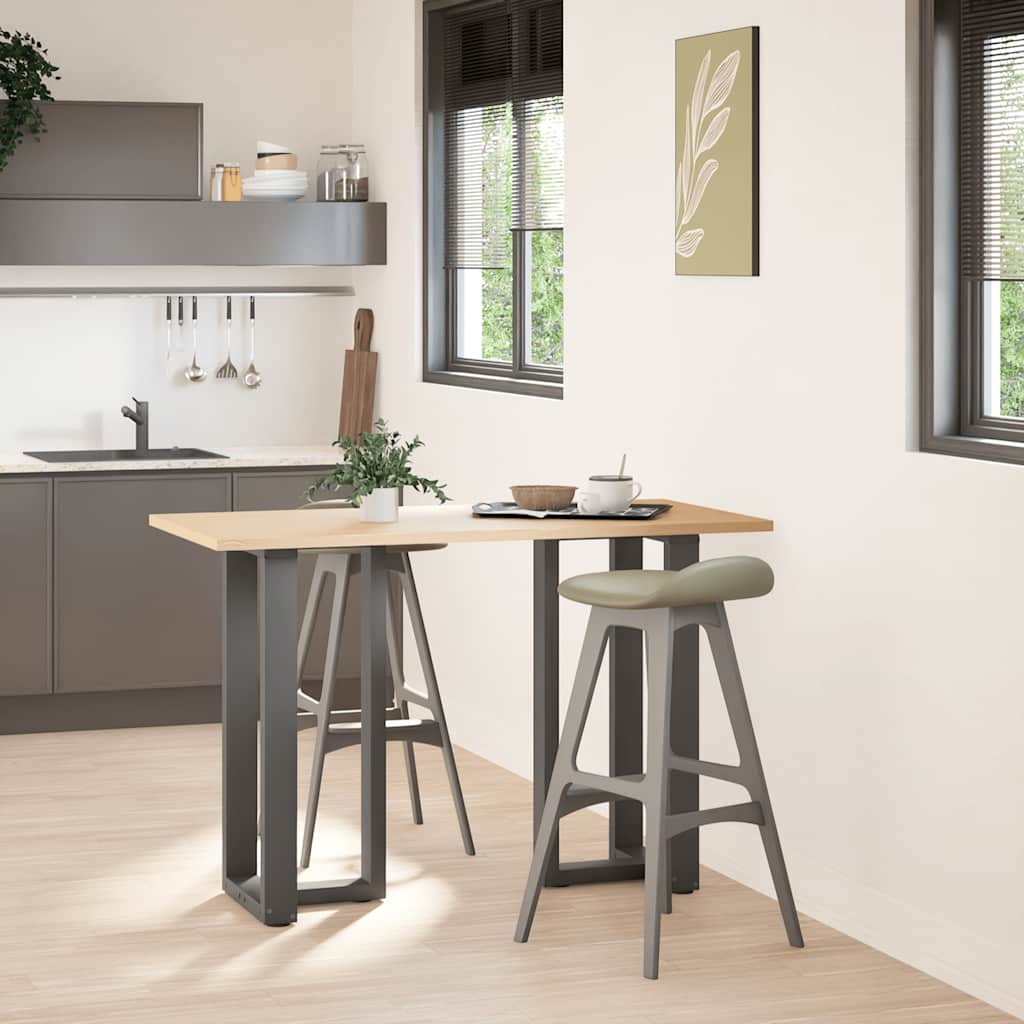 Pieds de table de bar en T, 2 pièces, anthracite, 40 x 35 x (90-91) cm, acier - XIOS