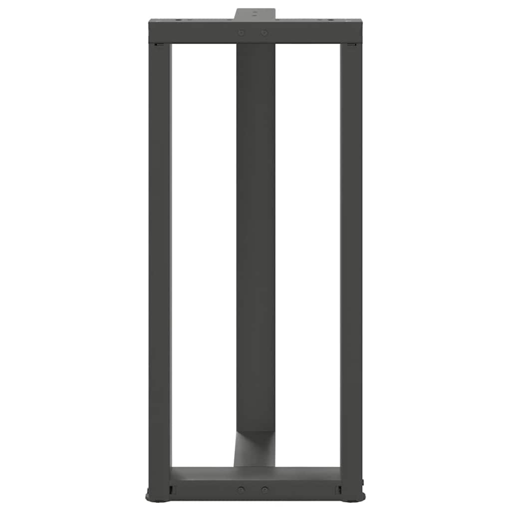 Pieds de table de bar en T, 2 pièces, anthracite, 40 x 35 x (90-91) cm, acier - XIOS