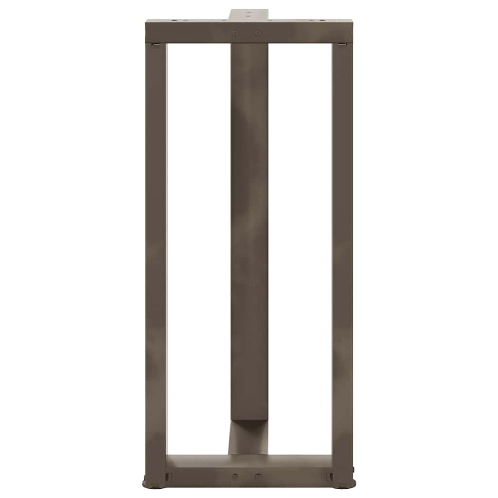 Pieds de table de bar en forme de T, 2 pièces, noir, 40 x 35 x (90-91) cm, acier - XIOS