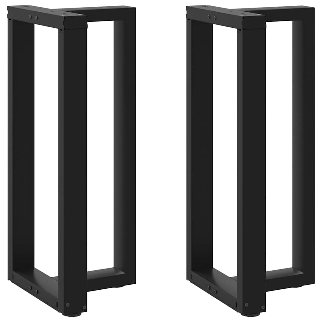 Pieds de table de bar en forme de T, 2 pièces, noir, 50 x 35 x (90-91) cm, acier - XIOS