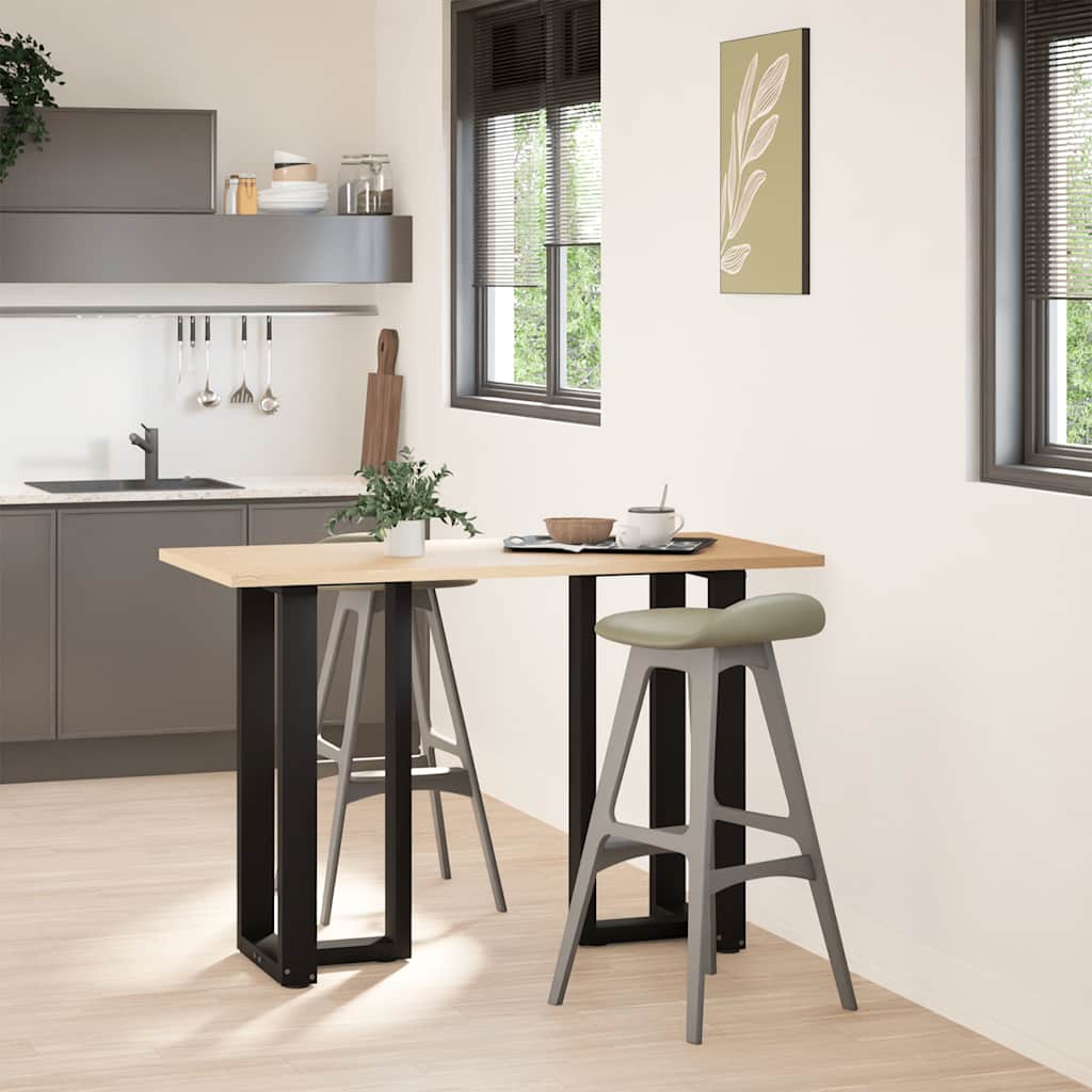 Pieds de table de bar en forme de T, 2 pièces, noir, 50 x 35 x (90-91) cm, acier - XIOS