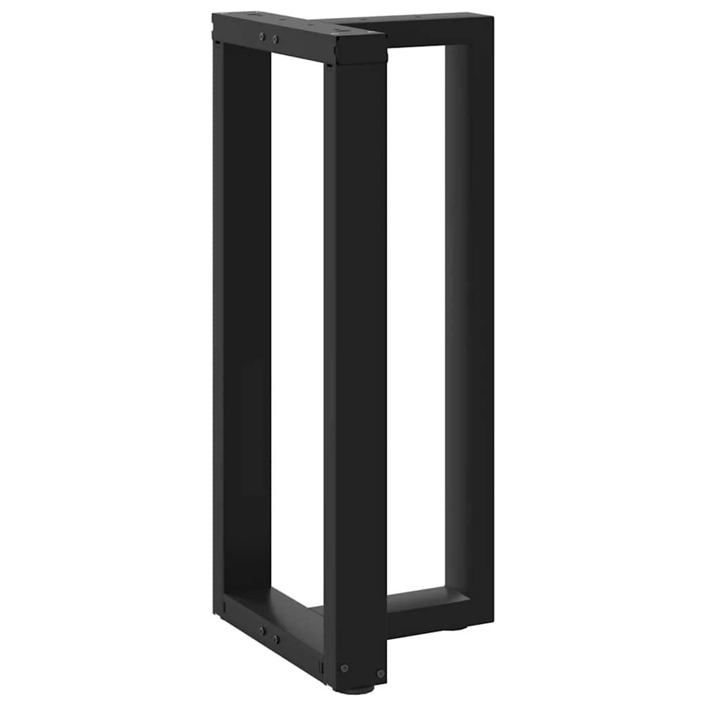 Pieds de table de bar en forme de T, 2 pièces, noir, 50 x 35 x (90-91) cm, acier - XIOS