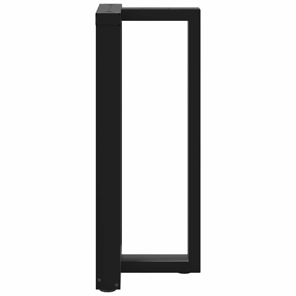 Pieds de table de bar en forme de T, 2 pièces, noir, 50 x 35 x (90-91) cm, acier - XIOS