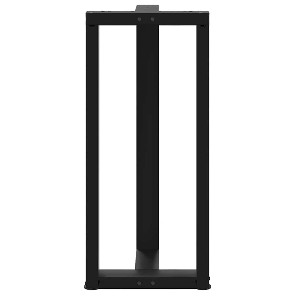 Pieds de table de bar en forme de T, 2 pièces, noir, 50 x 35 x (90-91) cm, acier - XIOS
