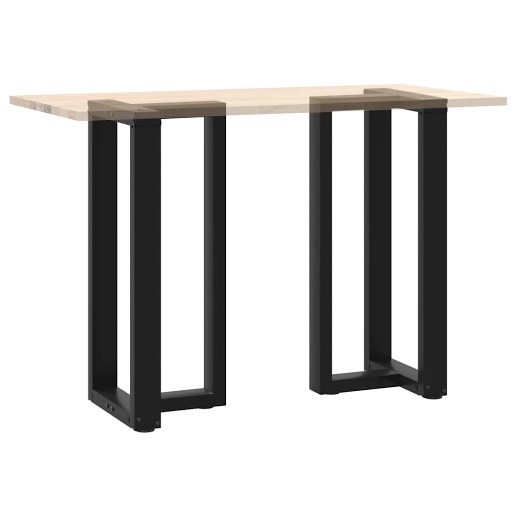 Pieds de table de bar en forme de T, 2 pièces, noir, 50 x 35 x (90-91) cm, acier - XIOS