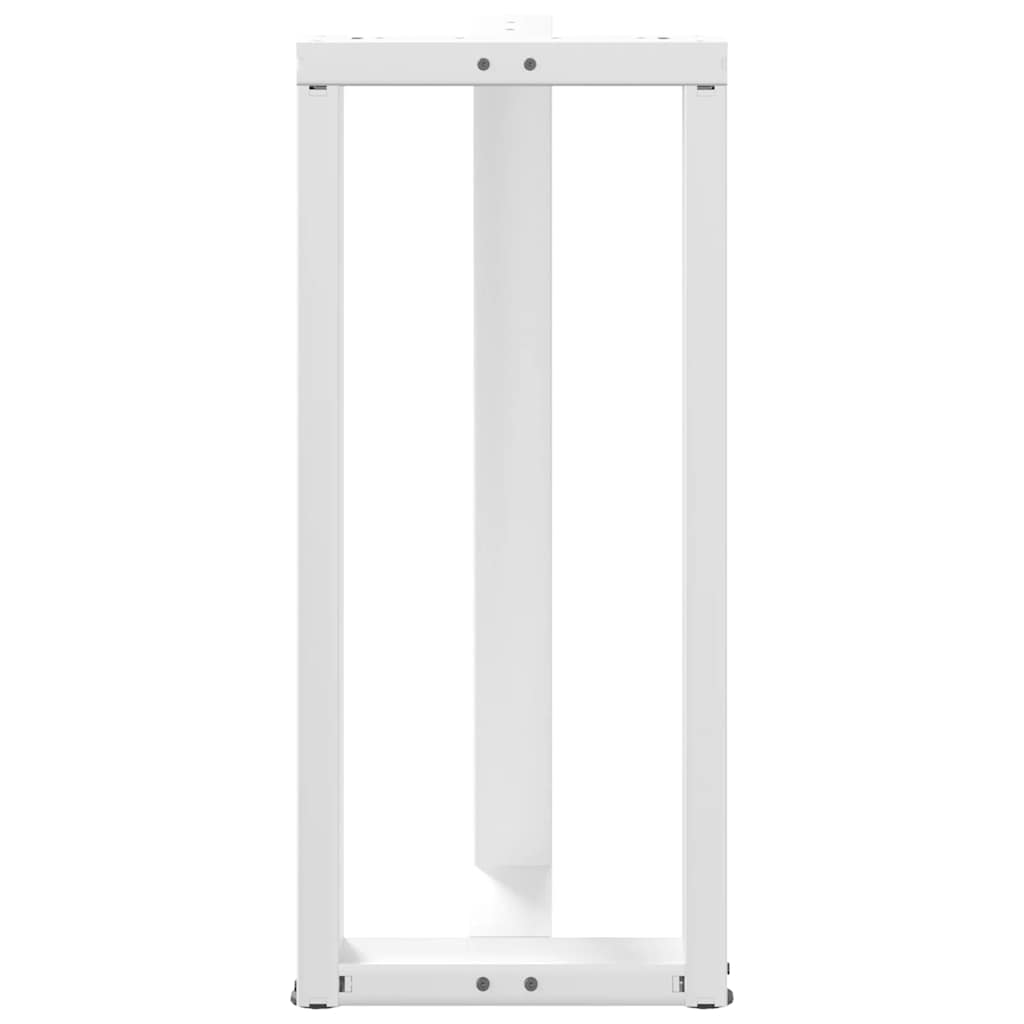 Pieds de table de bar en T, 2 pièces, blanc, 50 x 35 x (90-91) cm, acier - XIOS
