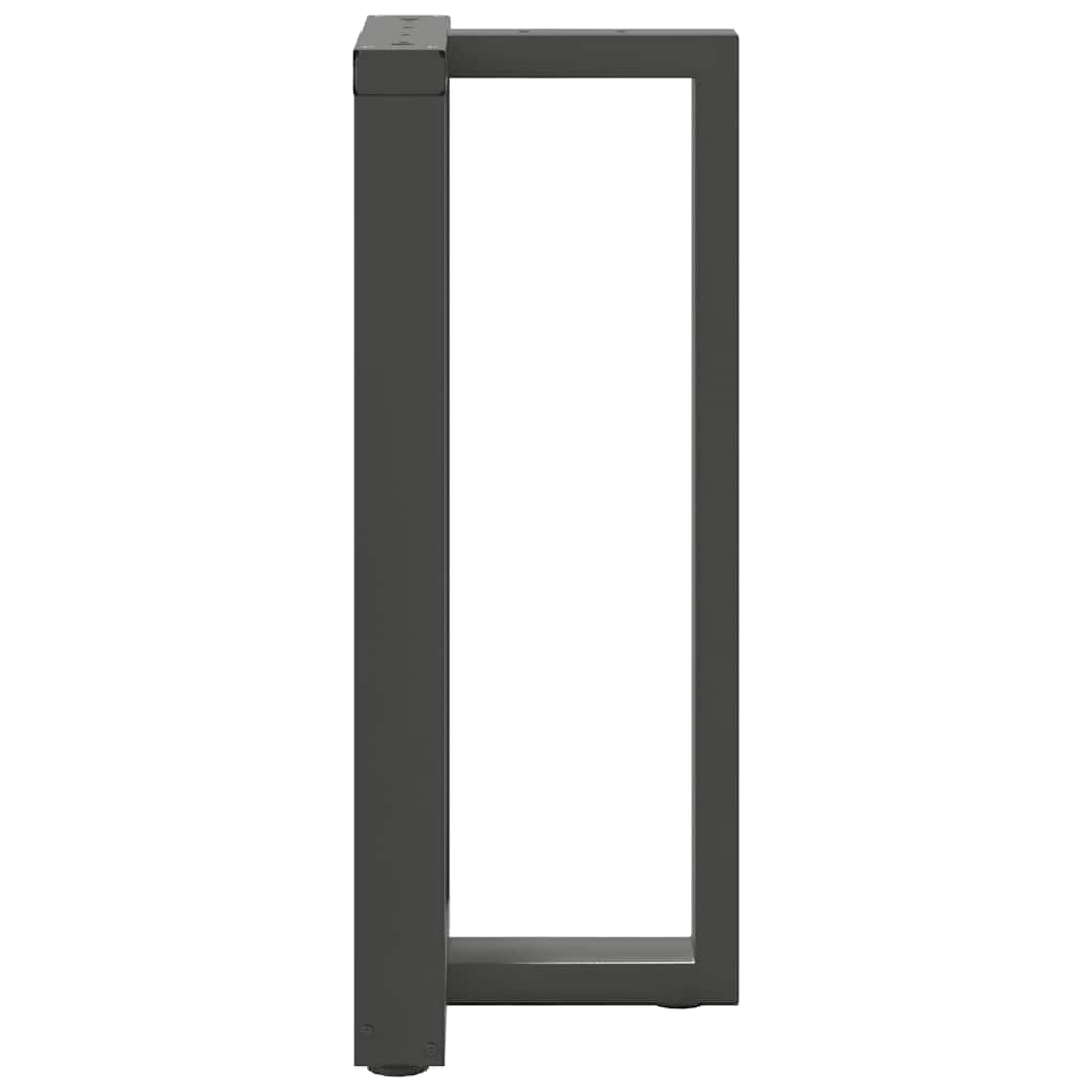 Pieds de table de bar en T, 2 pièces, anthracite, 50 x 35 x (90-91) cm, acier - XIOS