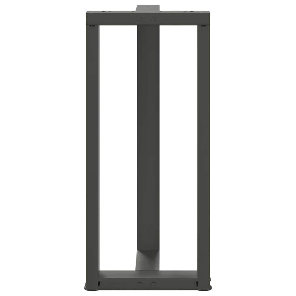 Pieds de table de bar en T, 2 pièces, anthracite, 50 x 35 x (90-91) cm, acier - XIOS