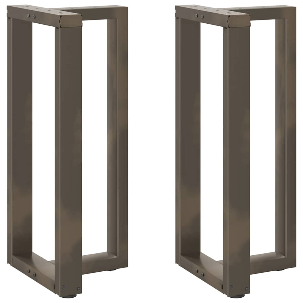 Pieds de table de bar en forme de T, 2 pièces, noir, 50 x 35 x (90-91) cm, acier - XIOS