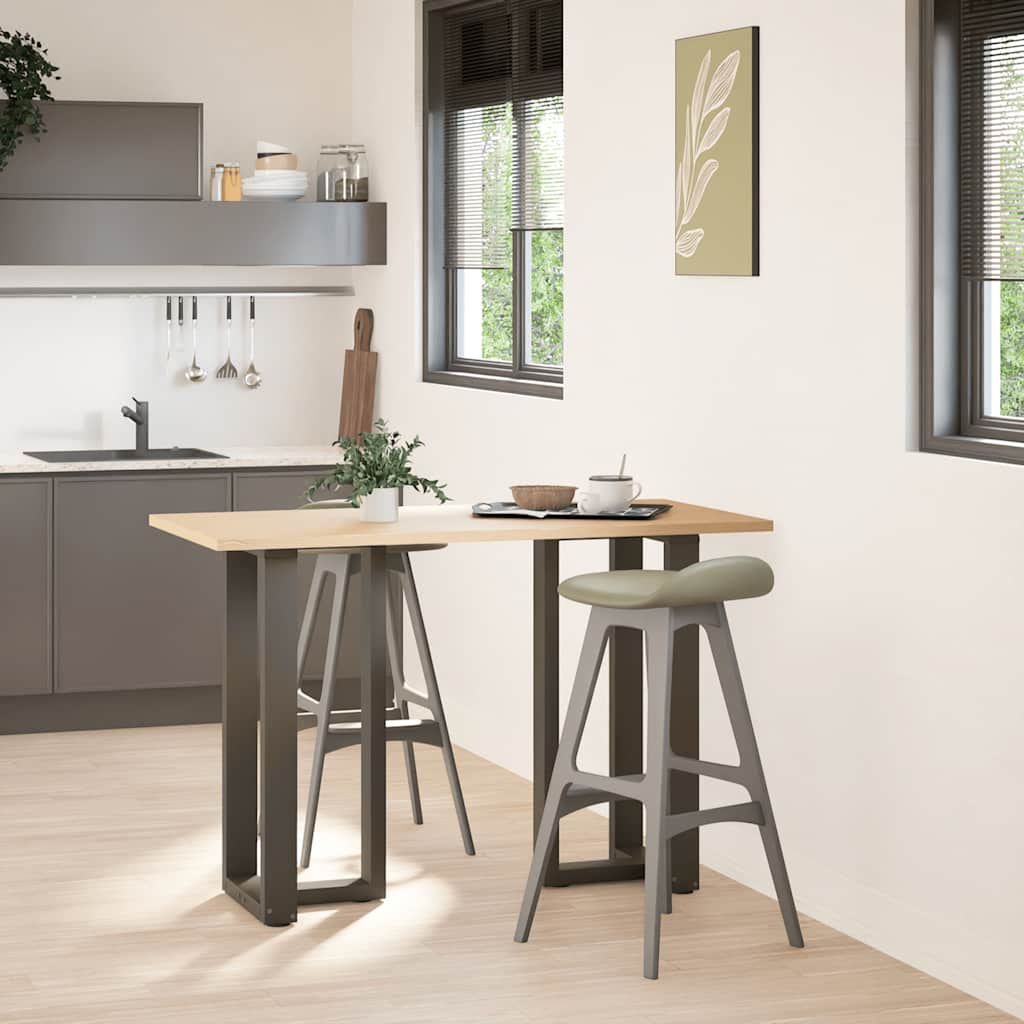 Pieds de table de bar en forme de T, 2 pièces, noir, 50 x 35 x (90-91) cm, acier - XIOS