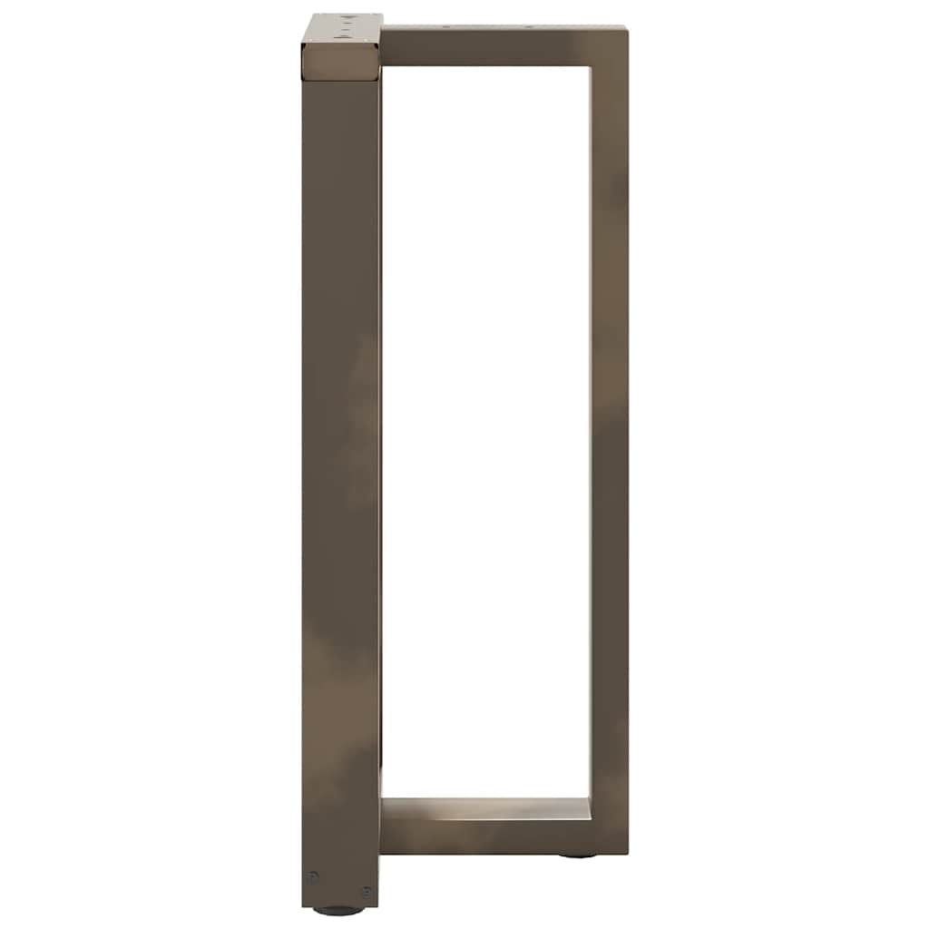 Pieds de table de bar en forme de T, 2 pièces, noir, 50 x 35 x (90-91) cm, acier - XIOS
