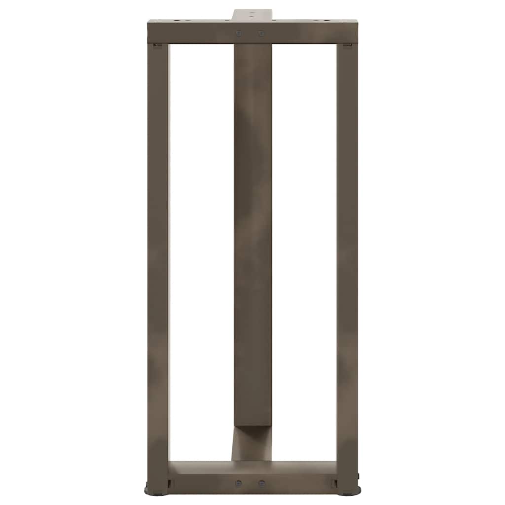 Pieds de table de bar en forme de T, 2 pièces, noir, 50 x 35 x (90-91) cm, acier - XIOS