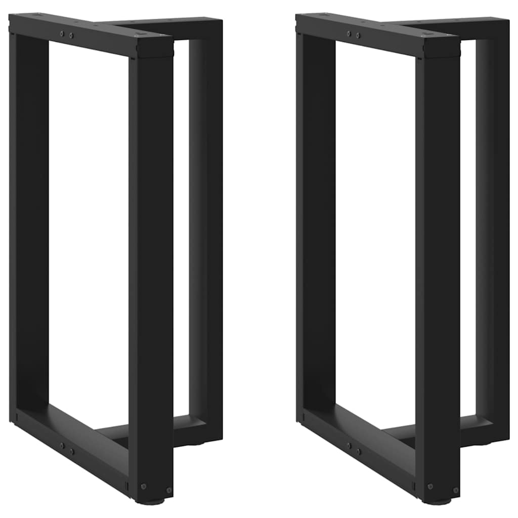 Pieds de table de bar en T, 2 pièces, noir, 60 x 35 x (90-91) cm, acier - XIOS