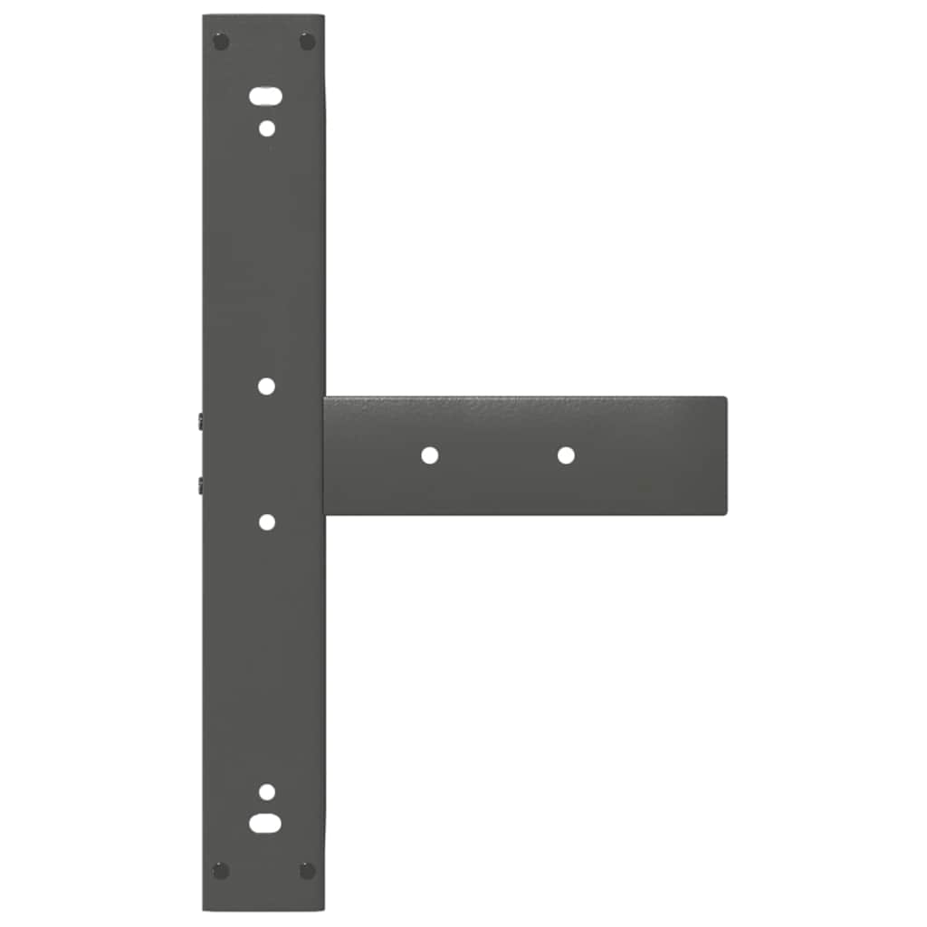 Pieds de table de bar en T, 2 pièces, anthracite, 60 x 35 x (90-91) cm, acier - XIOS