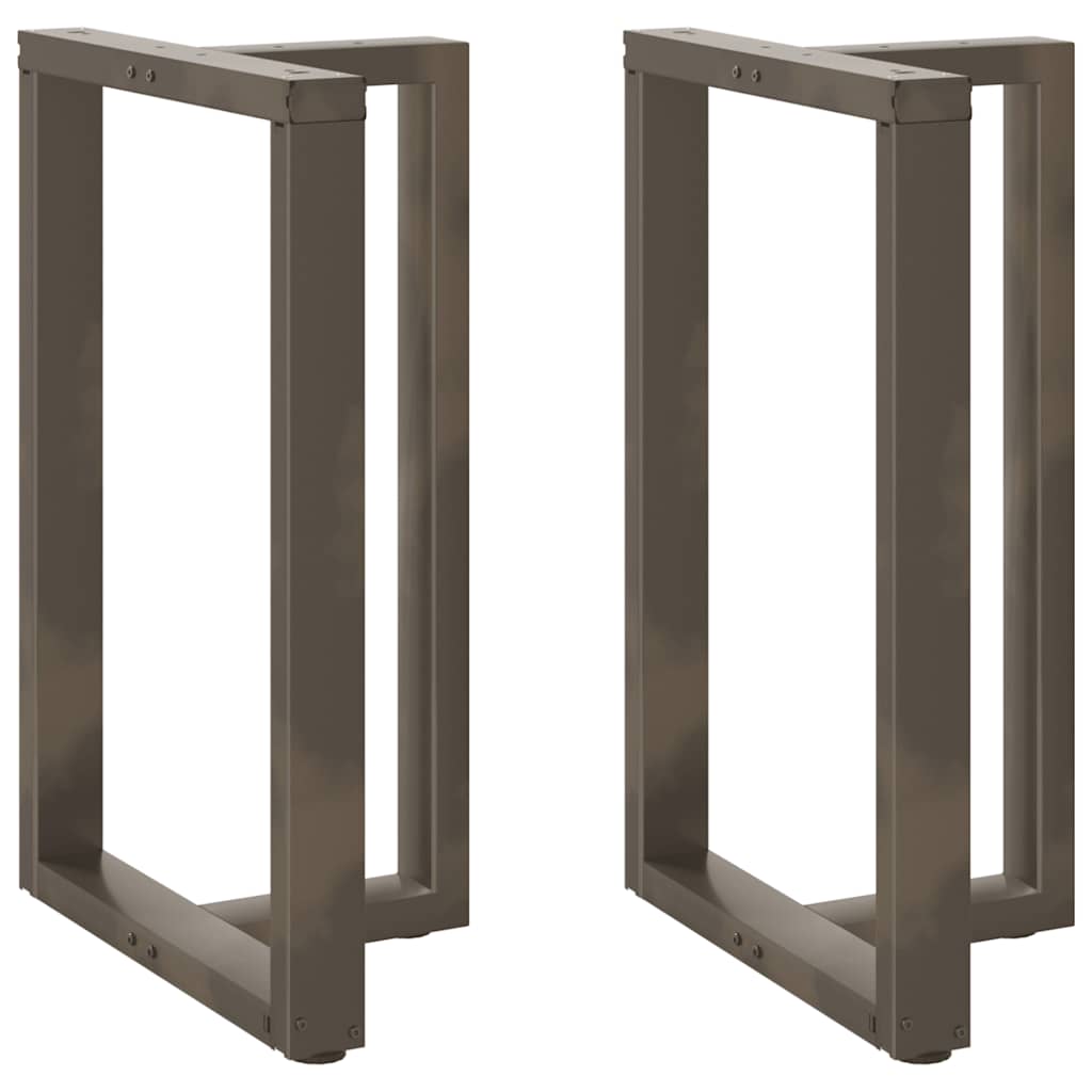 Pieds de table de bar en T, 2 pièces, noir, 60 x 35 x (90-91) cm, acier - XIOS