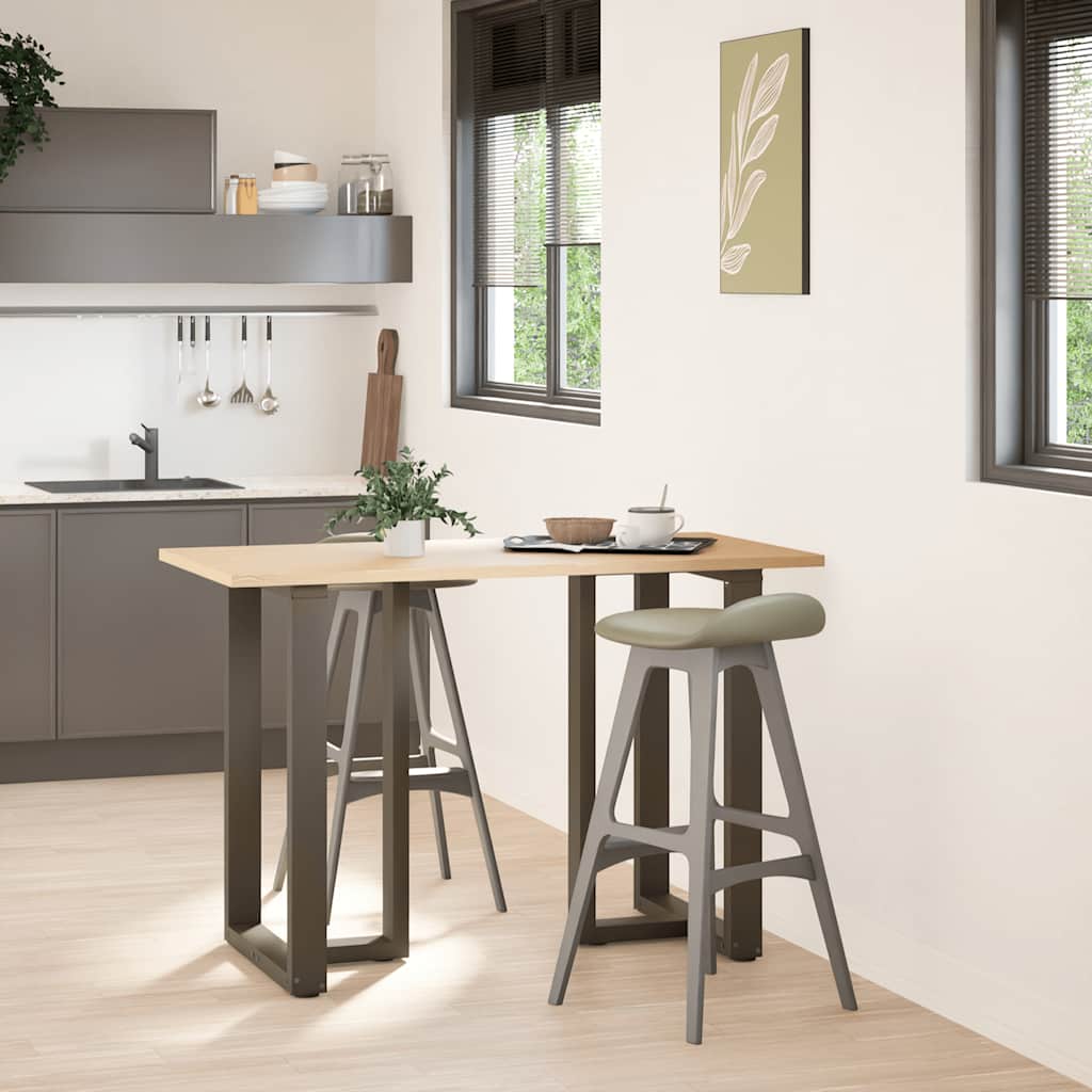 Pieds de table de bar en T, 2 pièces, noir, 60 x 35 x (90-91) cm, acier - XIOS