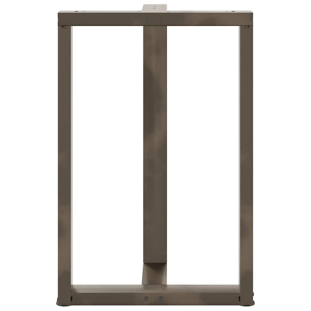 Pieds de table de bar en T, 2 pièces, noir, 60 x 35 x (90-91) cm, acier - XIOS