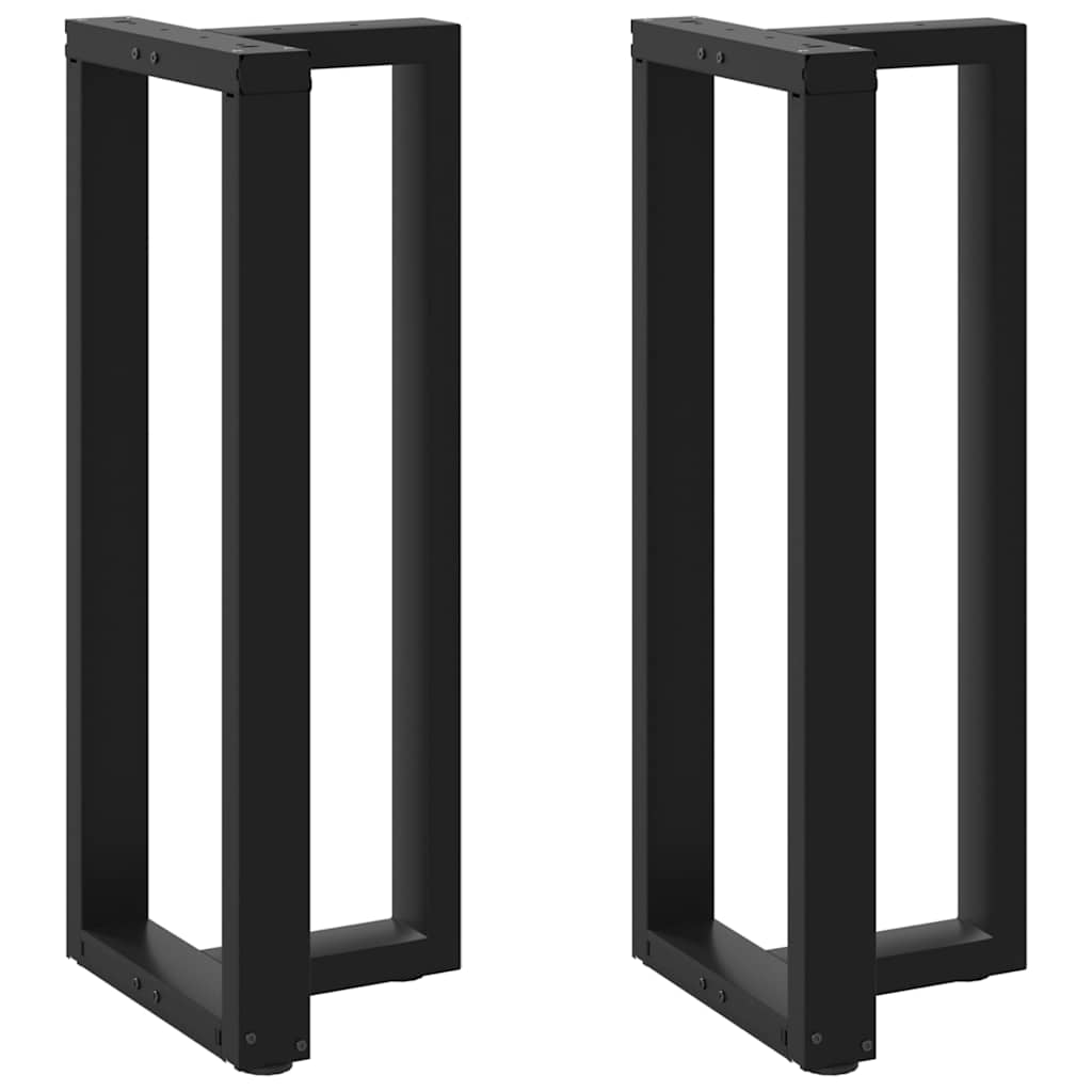 Pieds de table de bar en forme de T, 2 pièces, noir, 40 x 35 x (100-101) cm, acier - XIOS