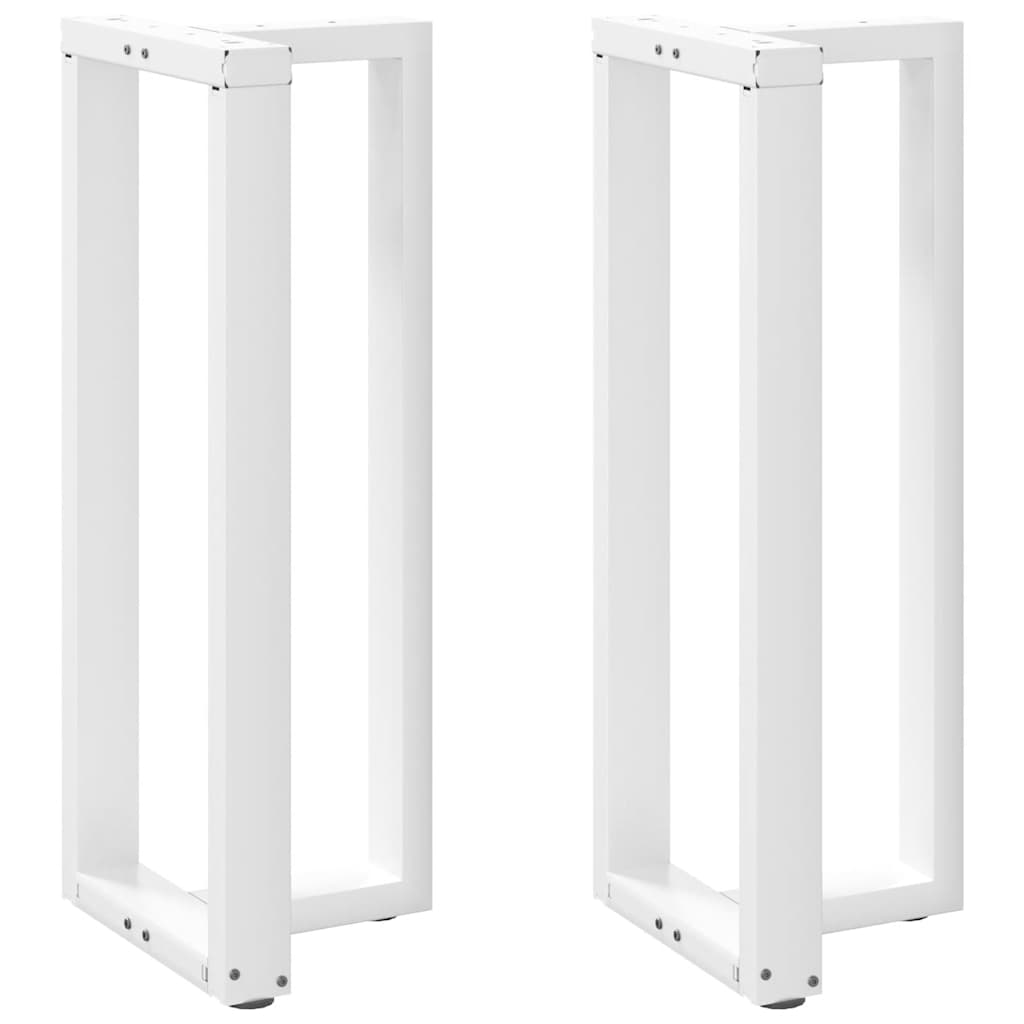 Pieds de table de bar en T, 2 pièces, blanc, 40 x 35 x (100-101) cm, acier - XIOS