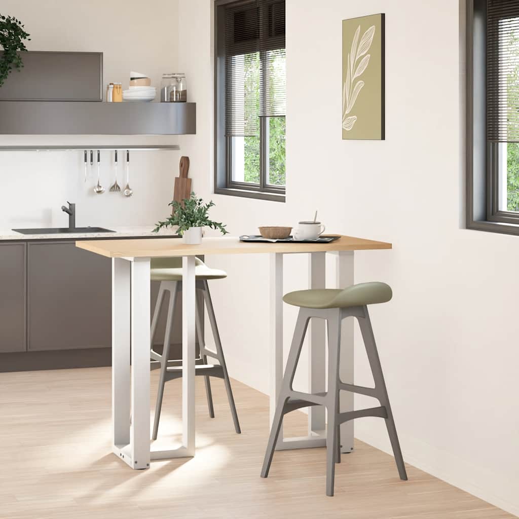 Pieds de table de bar en T, 2 pièces, blanc, 40 x 35 x (100-101) cm, acier - XIOS