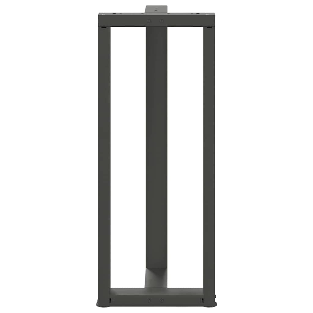 Pieds de table de bar en forme de T, 2 pièces, anthracite, 40 x 35 x (100-101) cm, acier - XIOS