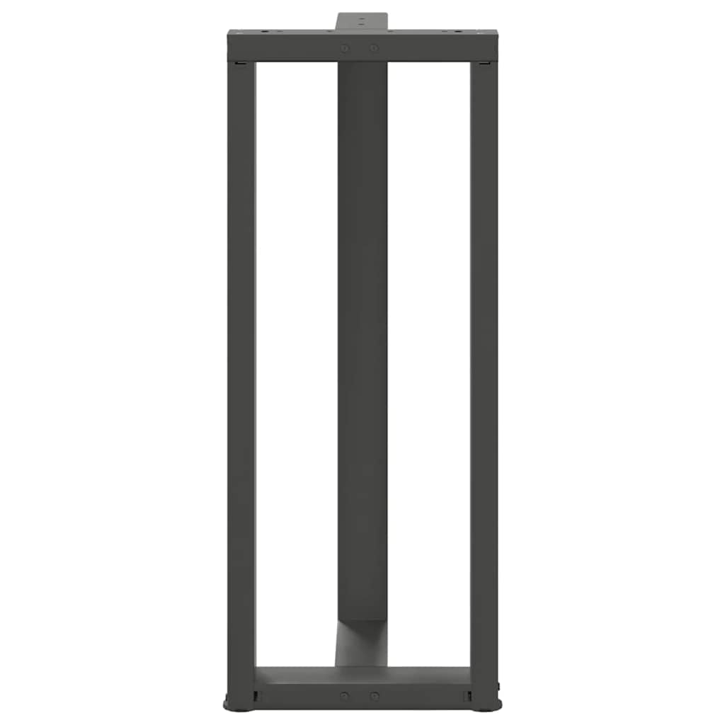Pieds de table de bar en forme de T, 2 pièces, anthracite, 40 x 35 x (100-101) cm, acier - XIOS