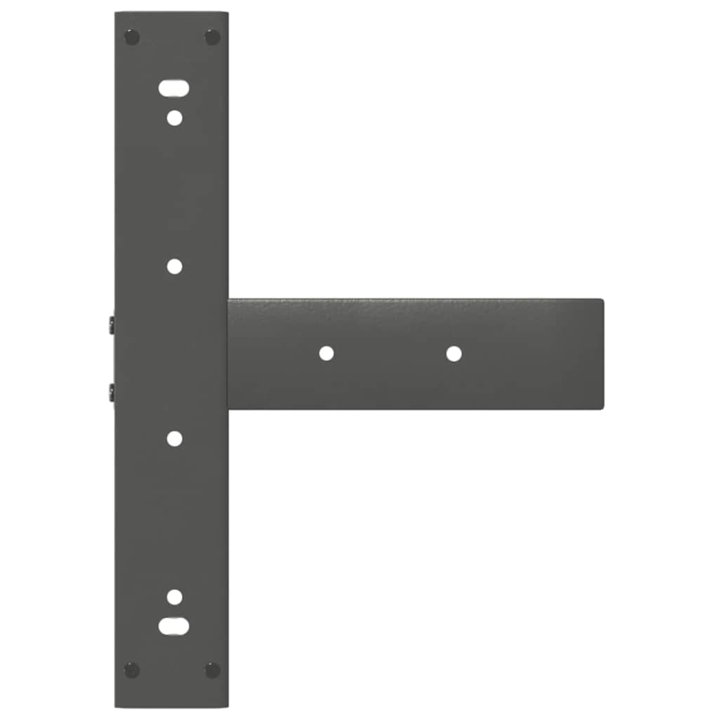 Pieds de table de bar en forme de T, 2 pièces, anthracite, 40 x 35 x (100-101) cm, acier - XIOS