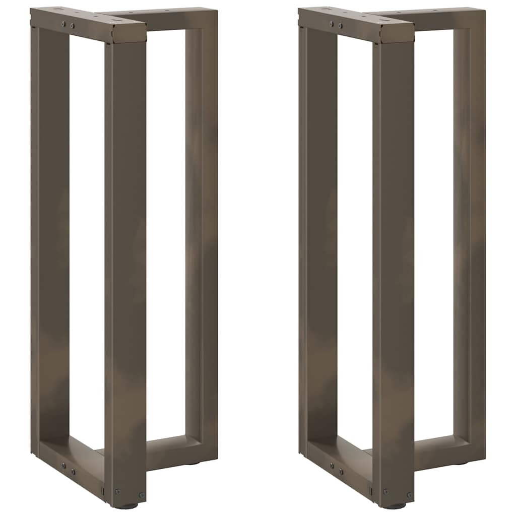 Pieds de table de bar en forme de T, 2 pièces, noir, 40 x 35 x (100-101) cm, acier - XIOS