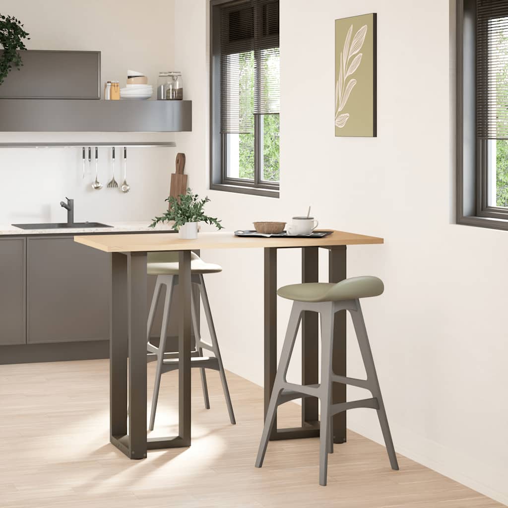 Pieds de table de bar en forme de T, 2 pièces, noir, 40 x 35 x (100-101) cm, acier - XIOS