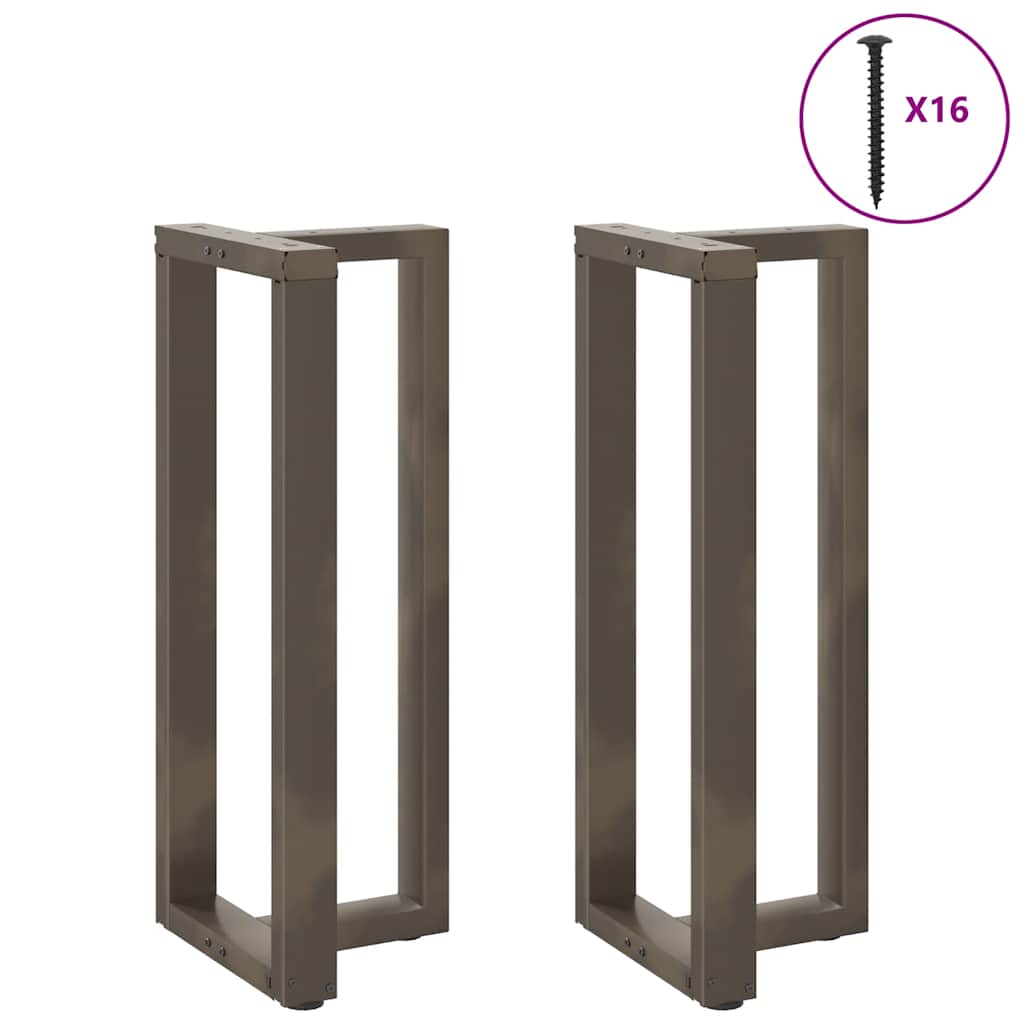 Pieds de table de bar en forme de T, 2 pièces, noir, 40 x 35 x (100-101) cm, acier - XIOS