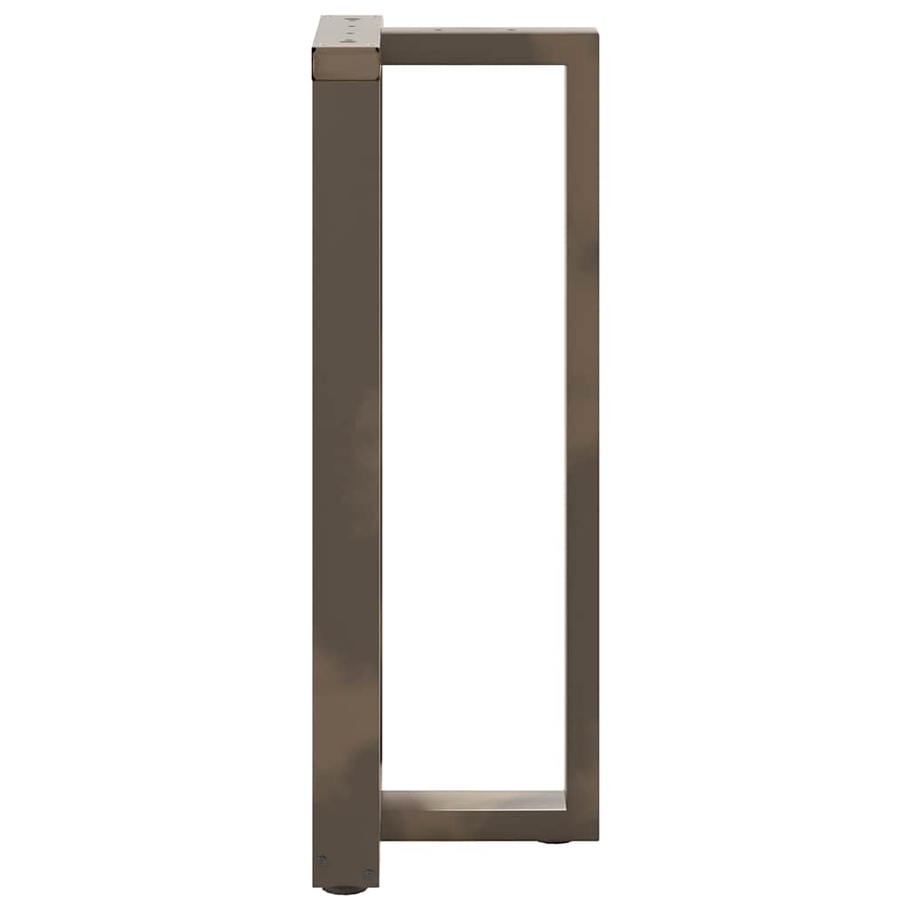 Pieds de table de bar en forme de T, 2 pièces, noir, 40 x 35 x (100-101) cm, acier - XIOS