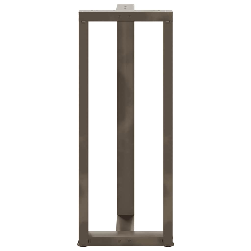 Pieds de table de bar en forme de T, 2 pièces, noir, 40 x 35 x (100-101) cm, acier - XIOS