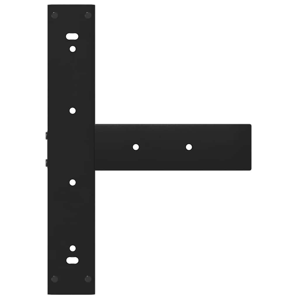 Pieds de table de bar en forme de T, 2 pièces, noir, 50 x 35 x (100-101) cm, acier - XIOS