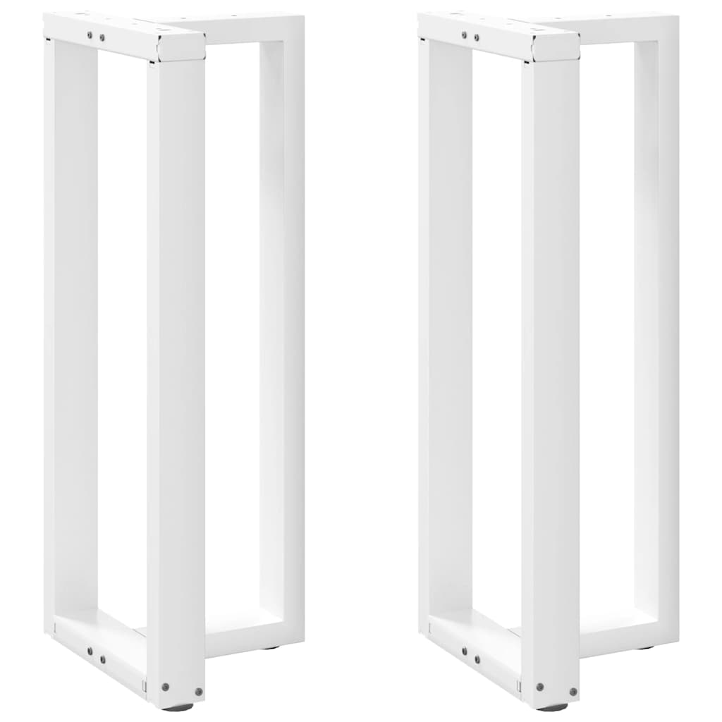 Pieds de table de bar en T, 2 pièces, blanc, 50 x 35 x (100-101) cm, acier - XIOS