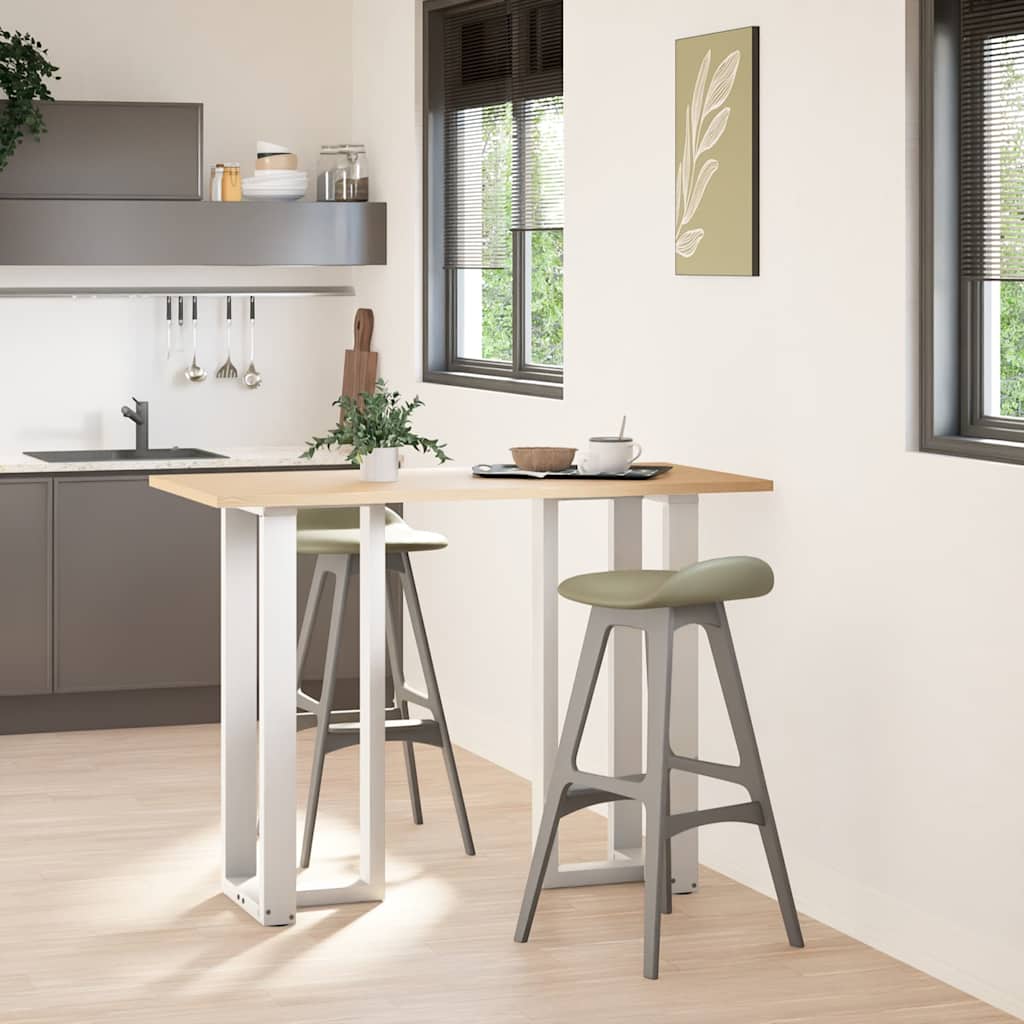 Pieds de table de bar en T, 2 pièces, blanc, 50 x 35 x (100-101) cm, acier - XIOS
