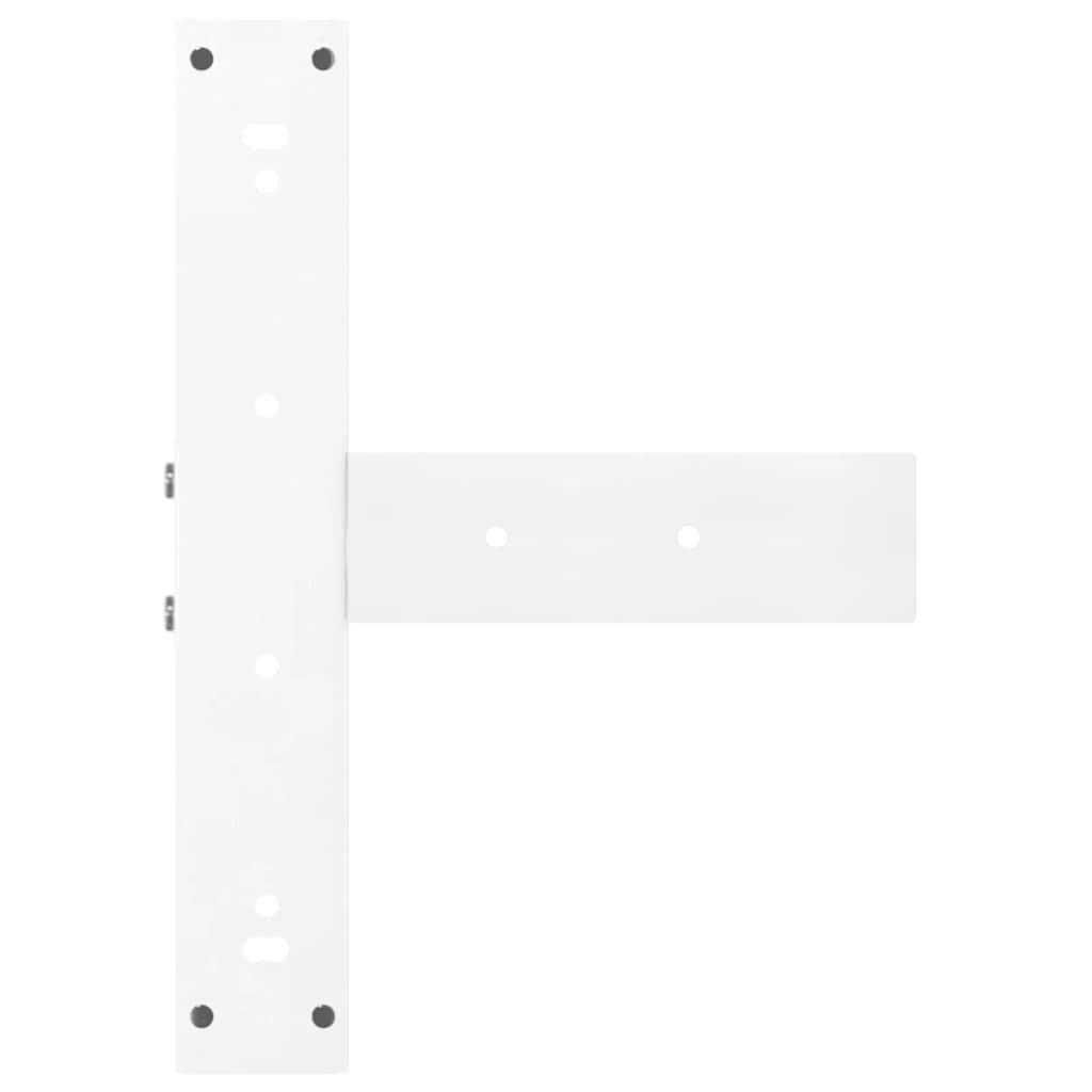 Pieds de table de bar en T, 2 pièces, blanc, 50 x 35 x (100-101) cm, acier - XIOS
