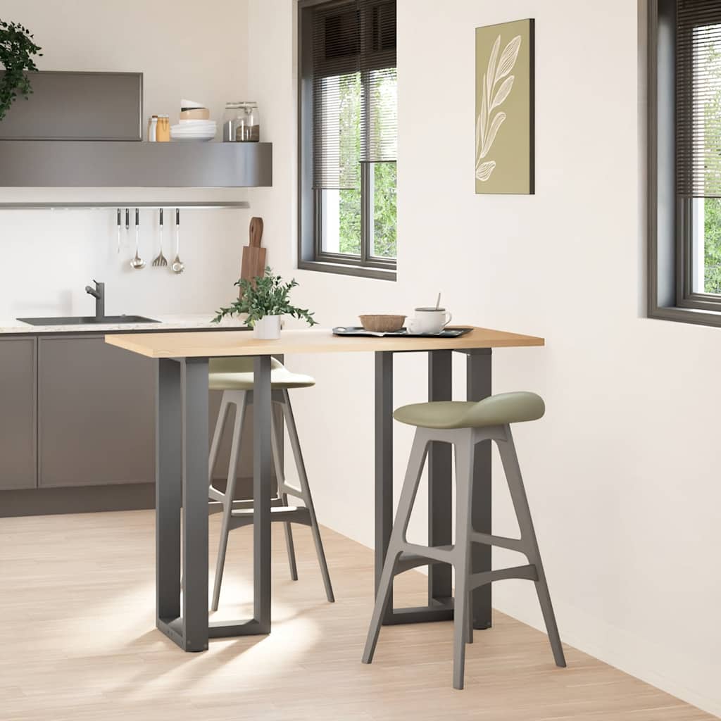 Pieds de table de bar en T, 2 pièces, anthracite, 50 x 35 x (100-101) cm, acier - XIOS